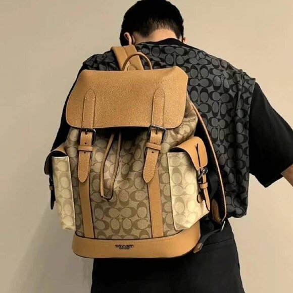 NWT Coach Hudson Backpack In Colorblock Signature Canvas CR335 - Picture 7 of 12